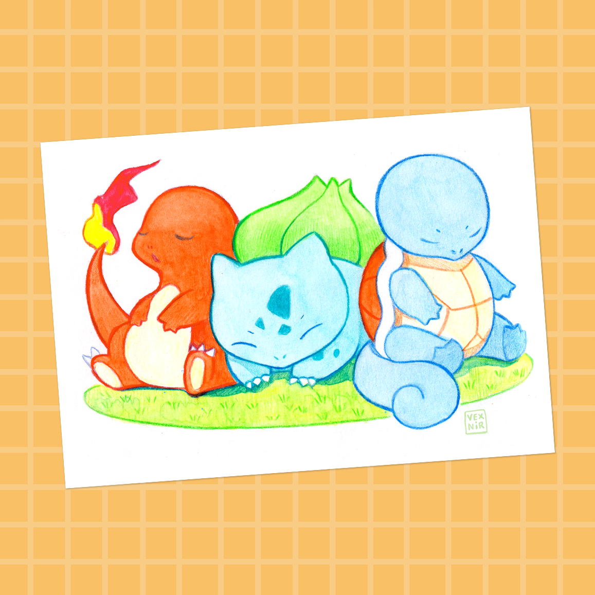 Postcard / Mini Print | Sleepy Friends