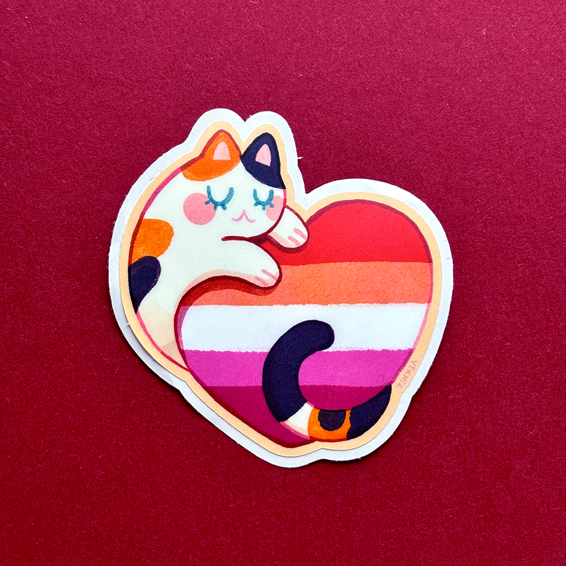 Vinyl Sticker | Pride Kitty (Lesbian)