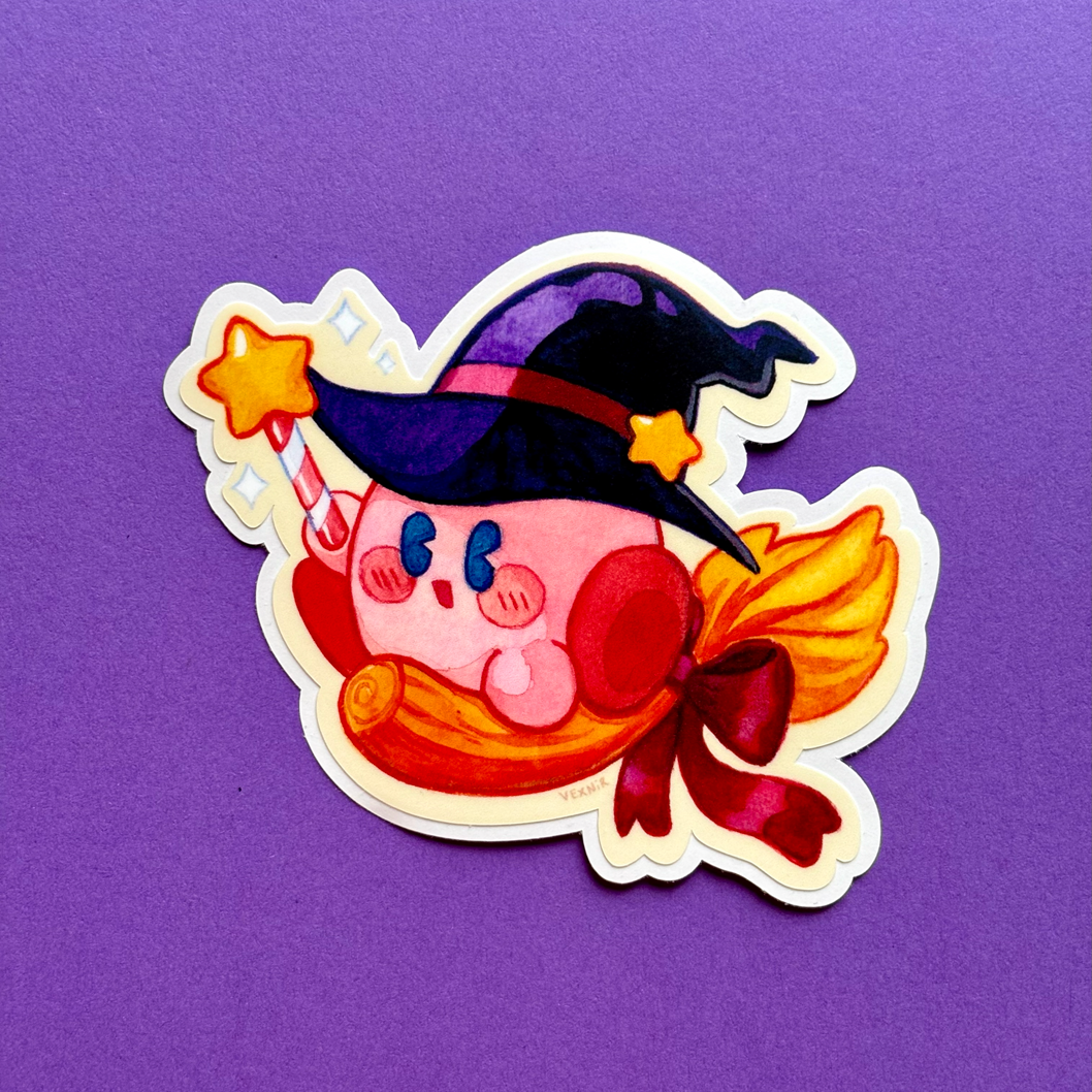 Vinyl Sticker | Pink Witch