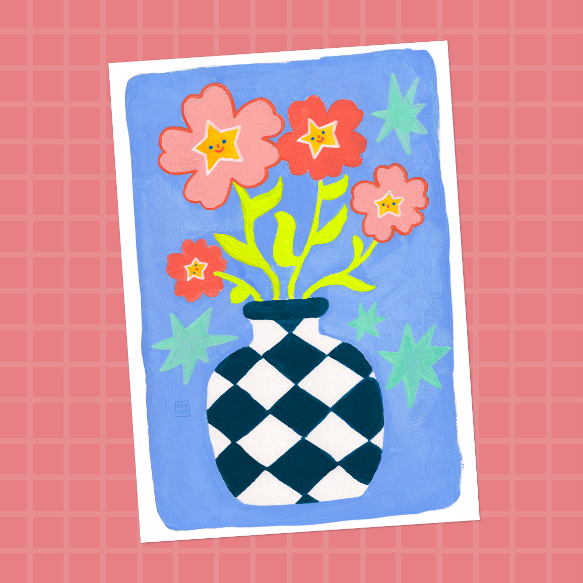 Postcard / Mini Print | Happy Bouquet