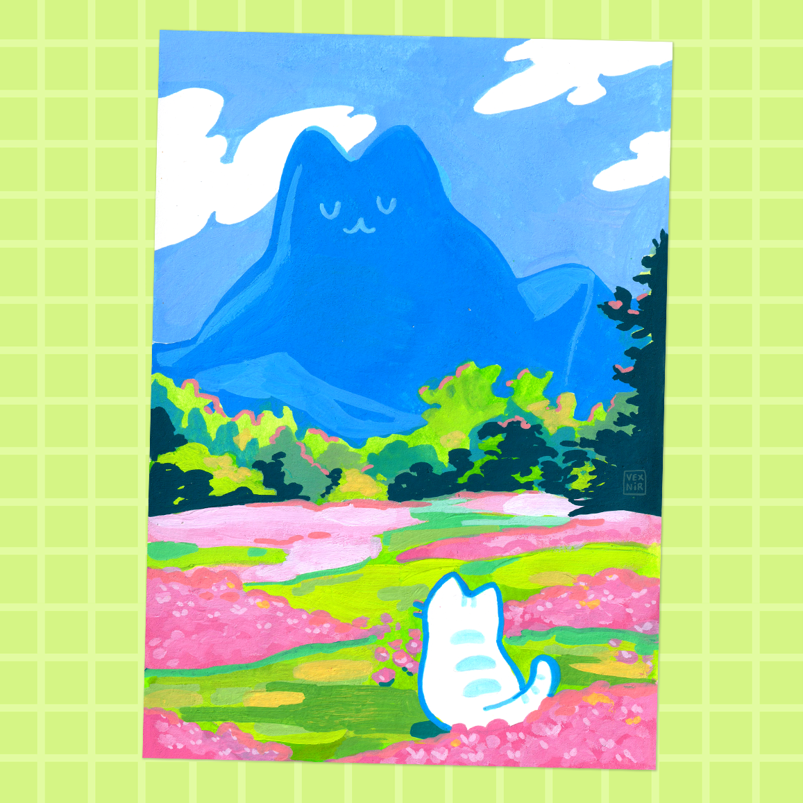 A5 Art Print | Cat Mountain