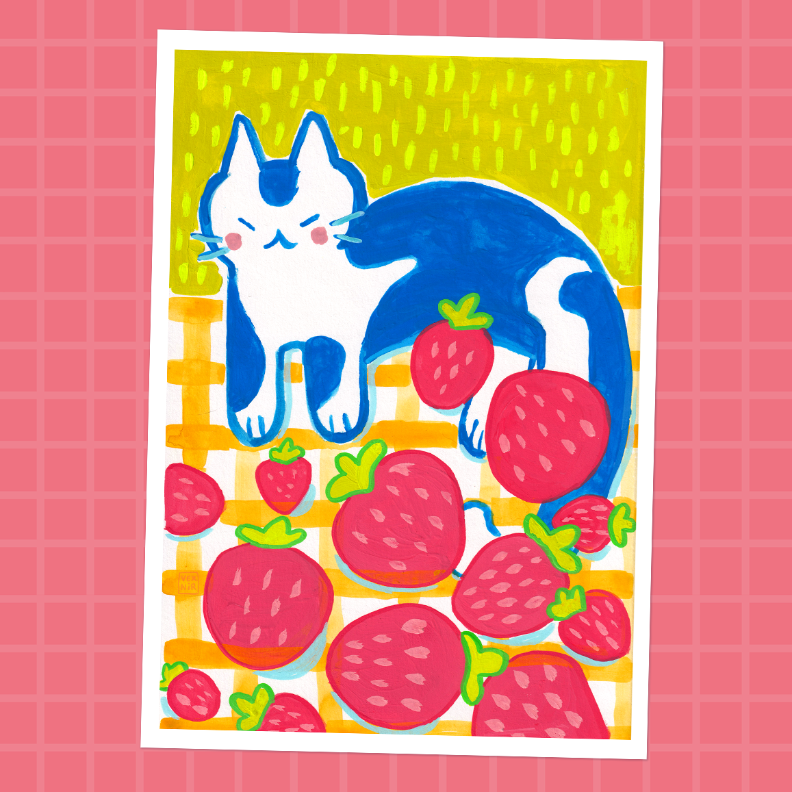 A5 Art Print | Strawberry Picnic