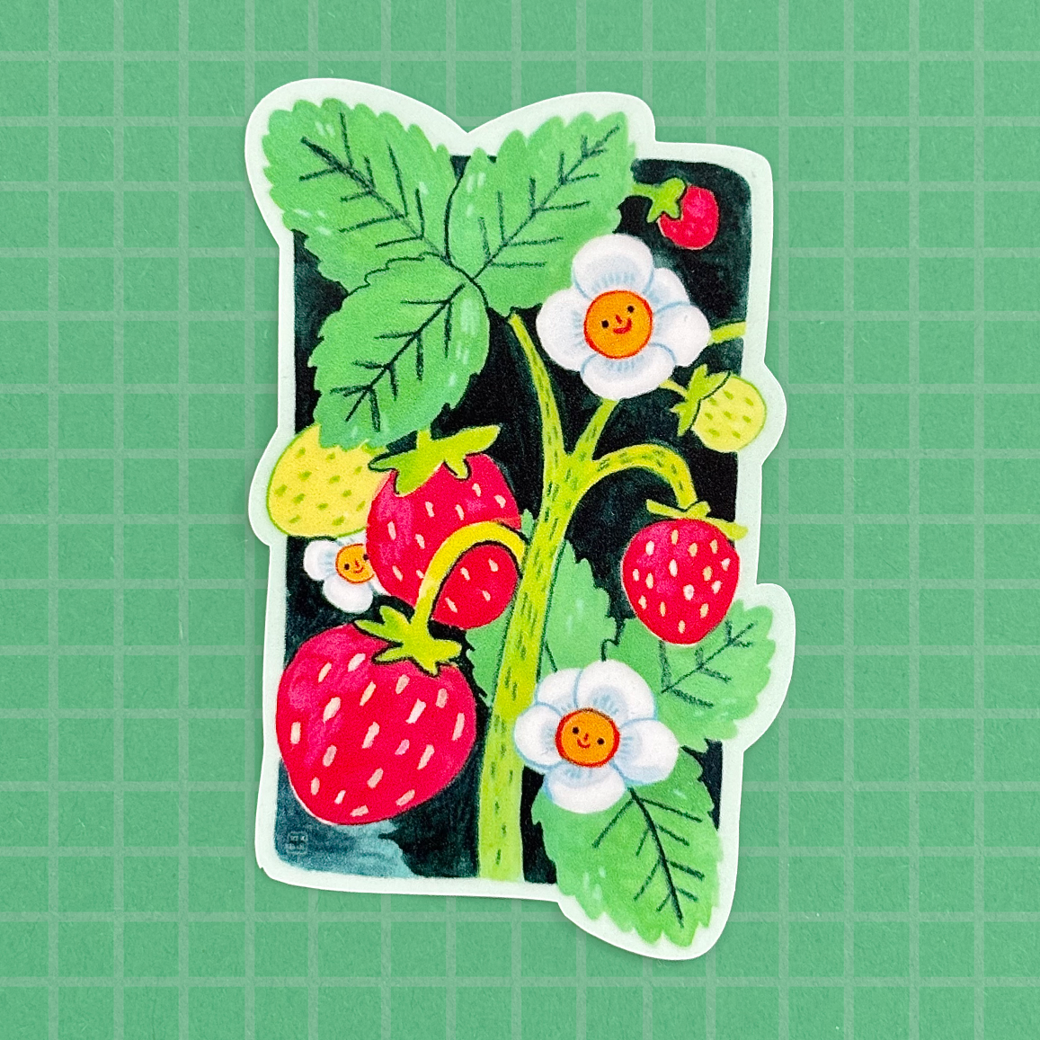 Vinyl Sticker | Cheerful Strawberry