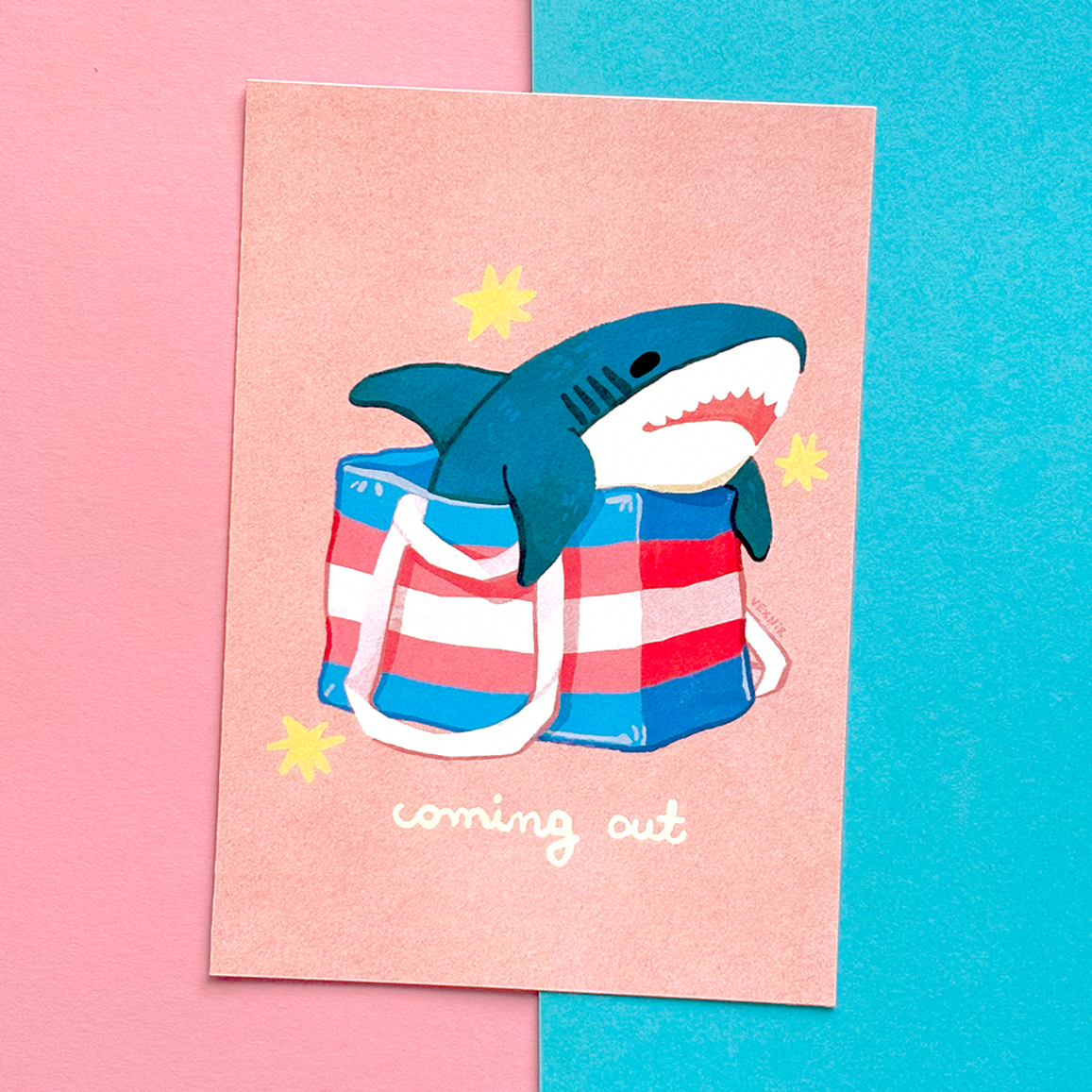Postcard / A6 Art Print | Coming Out