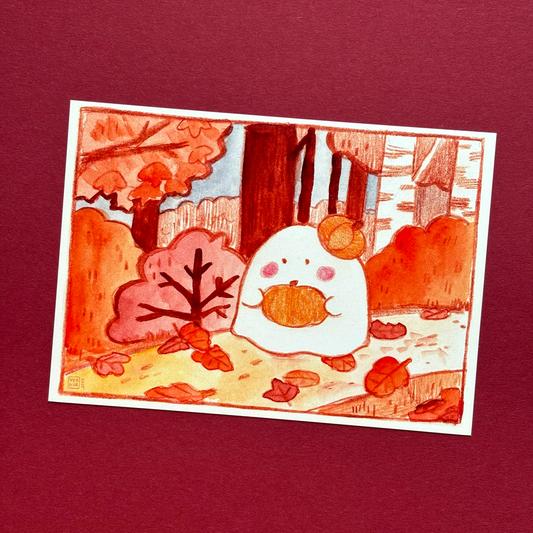 Postcard / A6 Print | Pumpkin Ghost