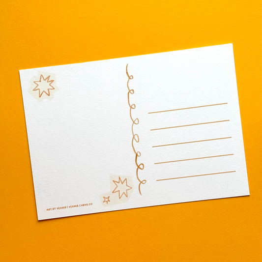 Postcard / A6 Print | Cozy Scarf Cat