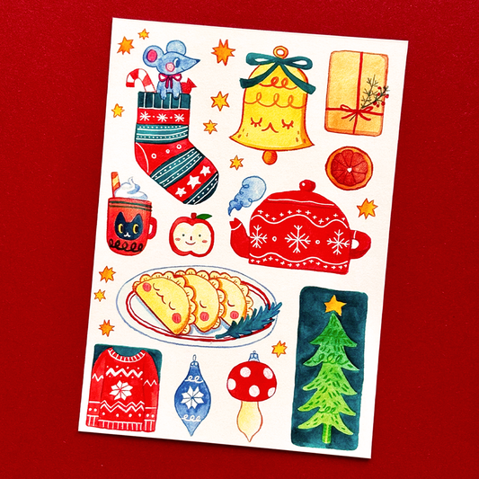 Postcard / A6 Print | Christmas Treasures