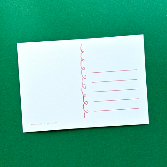 Postcard / A6 Print | Festive Kitty