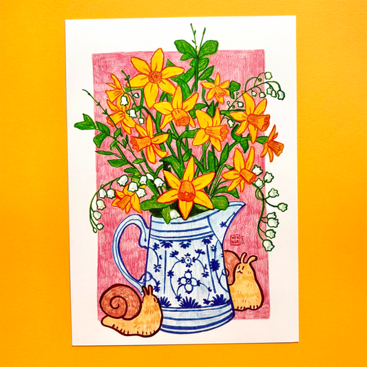 A5 Art Print | Daffodil Bouquet