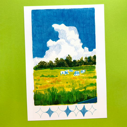 A5 Art Print | Little Blue Cows