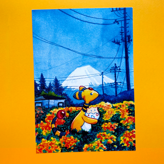 A5 Art Print | Yellow Flower Haven