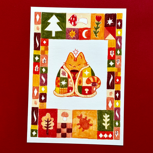 A5 Art Print | Cozy Kitty