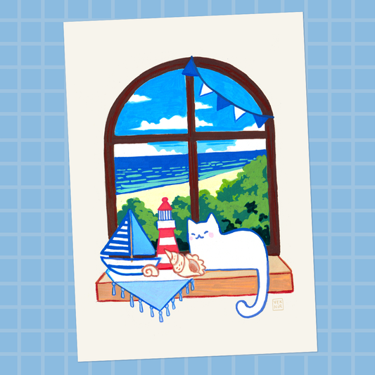 A5 Art Print | Seaside View