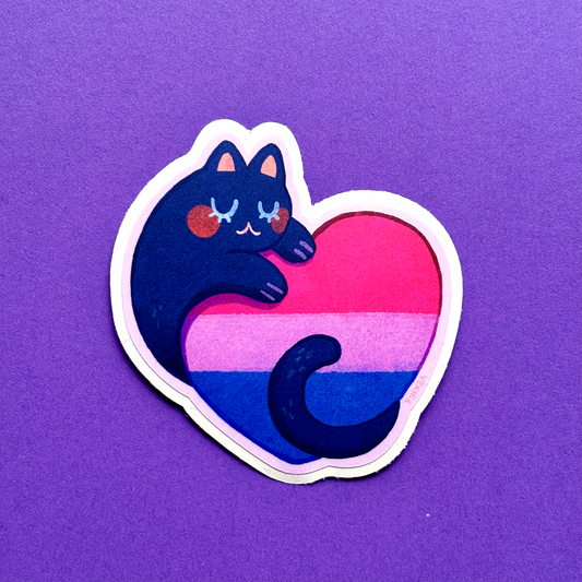 Vinyl Sticker | Pride Kitty (Bi)