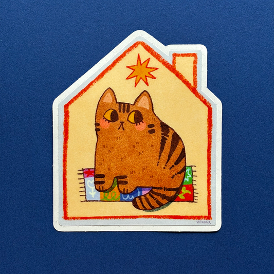 Vinyl Sticker | Cat in the House