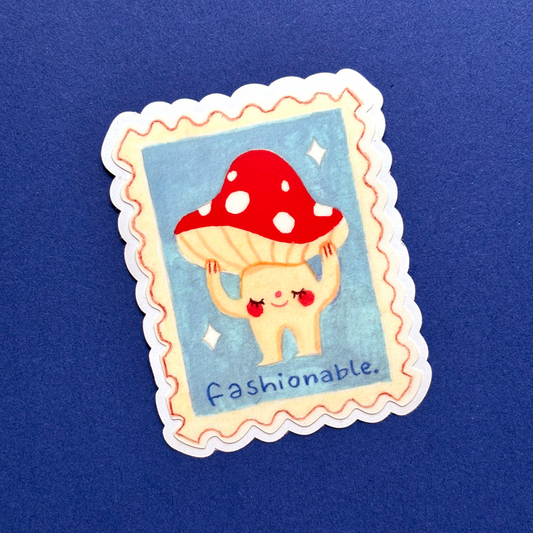 Vinyl Sticker | Fashionable Mushroom