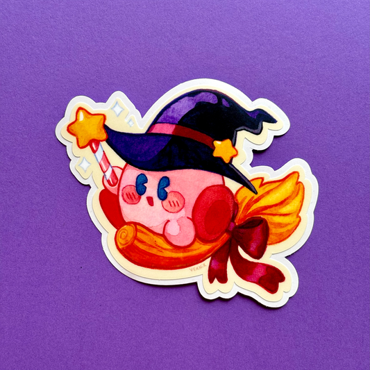 Vinyl Sticker | Pink Witch