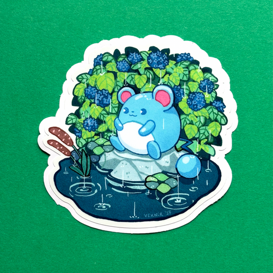 Vinyl Sticker | Rainy Hydrangeas