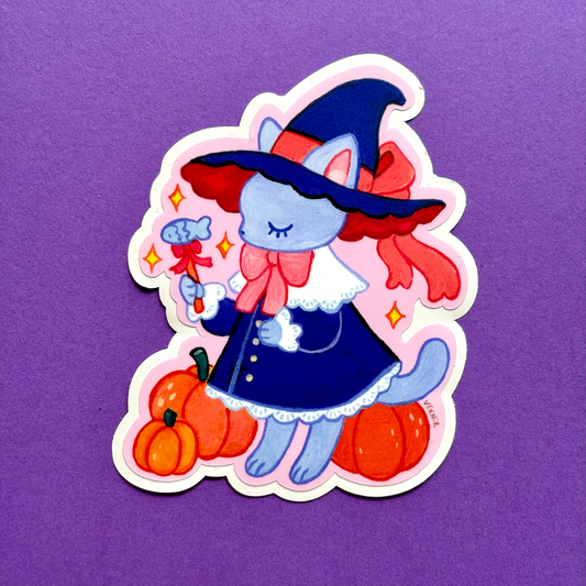 Vinyl Sticker | Witch Kitty