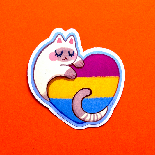 Vinyl Sticker | Pride Kitty (Pan)