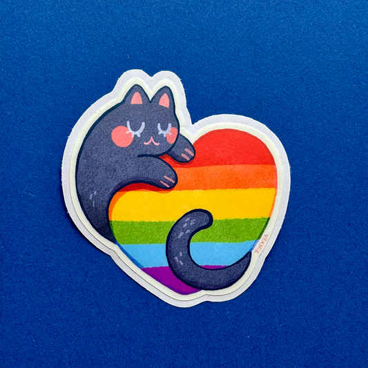 Vinyl Sticker | Pride Kitty (Rainbow)