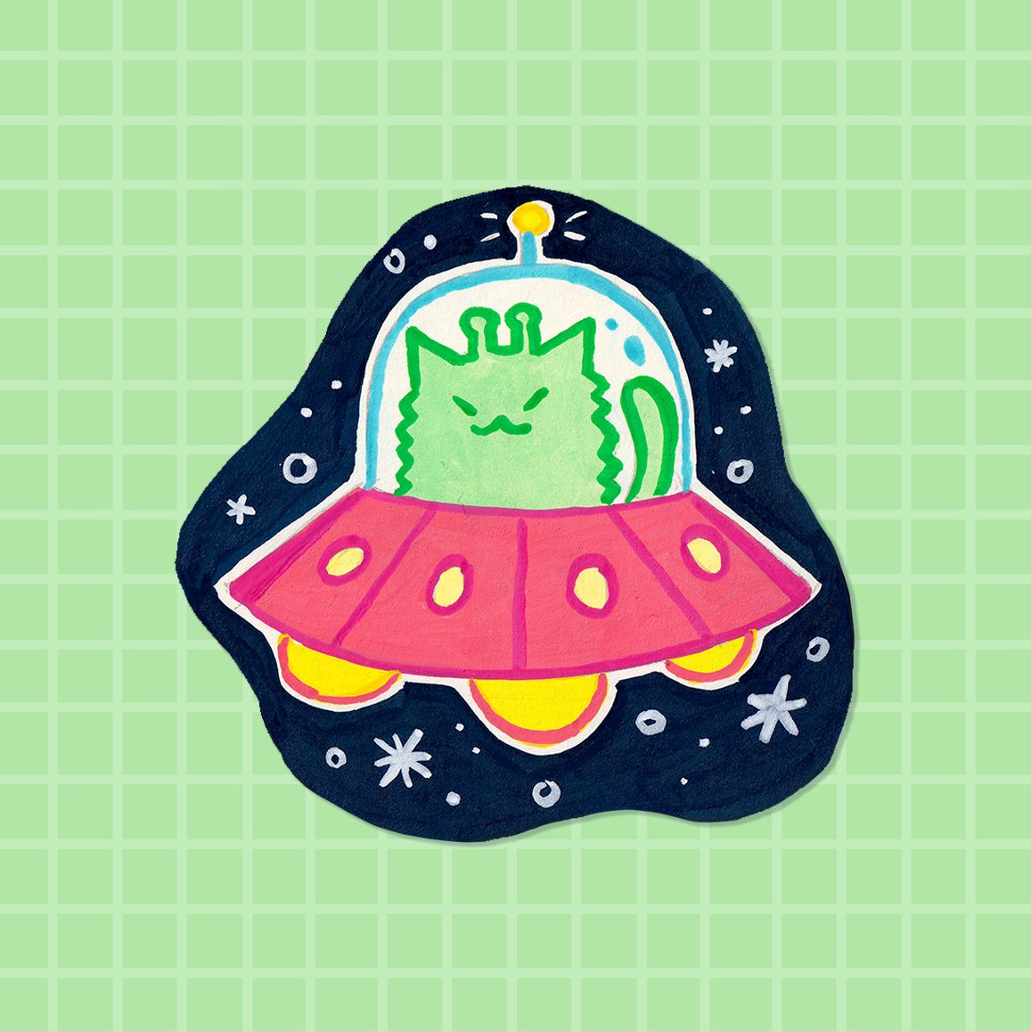 Vinyl Sticker | UFO Cat